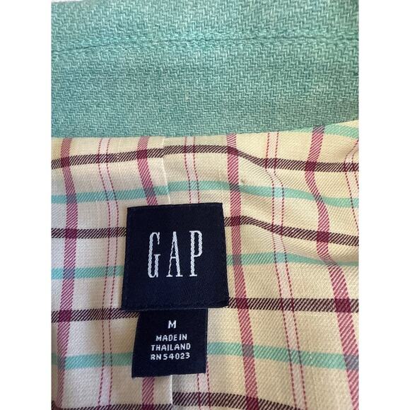 Gap 2 Piece Pastel Wool Suit Size 8 Medium Teal Office School Suit Ruffle - Picture 8 of 10